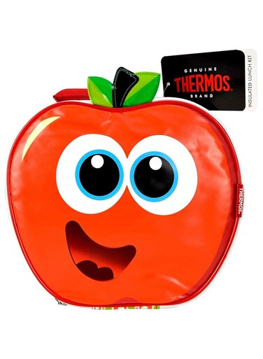 Thermos&reg; Novelty Lunch Bag for School Kids - Fruit Apple  100% Pvc Free With Peva Linings   Temperature Retention Performance   Zippered Opening For Easy Access  3 Years+