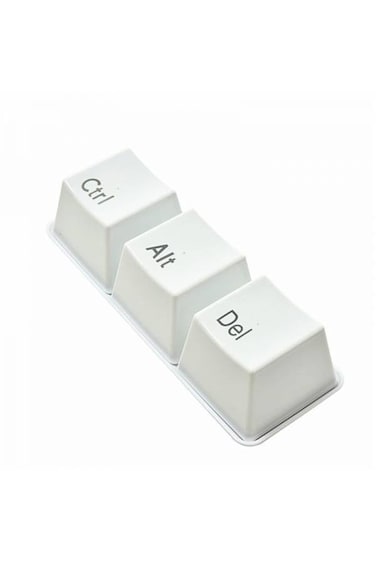 Ctrl ALT DEL Keyboard Coffee Tea Mug Cup Set with a Cup Tray