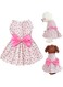 Mumoo Bear Puppy Dog Dress,Thin Cute Floral Princess Ribbon Skirt For Small Dogs Cats For Summer (Size S), Pink