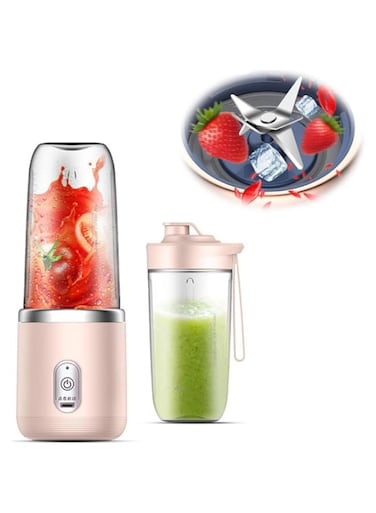 Azonee Portable Blender 14oz for Juices &amp; Smoothies with 6 Blades, USB Rechargeable, BPA-Free, Eco-Friendly, Ideal for Travel, Sport, Home