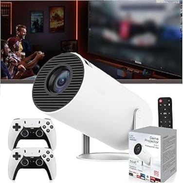 M300 Max Game Projector, Gamer Projector with 20000+ Games, M300 Max Video Game Projector, 2.4g Wireless M300 Max Game with Retro Games, For Family and Outdoor Entertaining