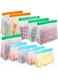Yuroochii Reusable Freezer Ziplock Bags Food Storage Bags 10 Pack , Stand Up Reusable Storage Bags for Food Leakproof, 2 Gallon Bags + 4 Sandwich Bags + 4 Snack Bags for Kitchen Meat Fruit Cereal