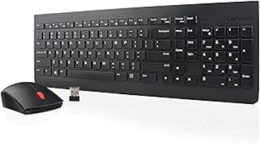 Lenovo 510 Wireless Keyboard &amp;amp; Mouse Combo, 2.4 GHz Nano USB Receiver, Full Size, Island Key Design, Left or Right Hand, 1200 DPI Optical Mouse, GX30N81775, Black