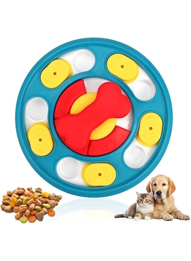 Joyfia Dog Puzzle Toys, Interactive Dog Treat Puzzle Toys for IQ Training &amp; Brain Stimulation, Slow Feeder, Dog Entertainment Toys as Gifts for All Breeds (Blue)