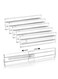5 Pack Adjustable Drawer Dividers (28.8cm - 50cm), 8cm High Expandable Clear Drawer Organizers for Kitchen, Bedroom &amp; Office Dresser &acirc;&euro;&ldquo; Ideal for Clothes, Utensils, and Baby Nursery Storage