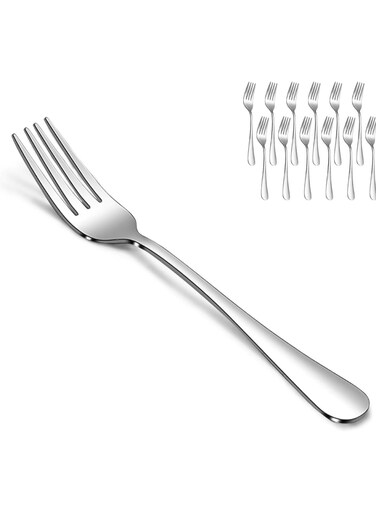 Table Fork Stainless Steel Silver 20 x 2.5 x 2 cm 12 pcs
