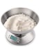 SKEIDO Electronic Digital Kitchen Scale 5kg/1g Stainless Steel Food Scale with Removable Bowl 2.15L Liquid Volume LCD Display (battery not included)