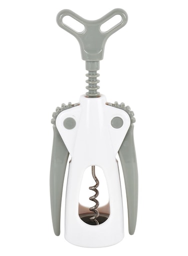 Plastic Winged Corkscrew Grey/White 24x8.8x1.2cm