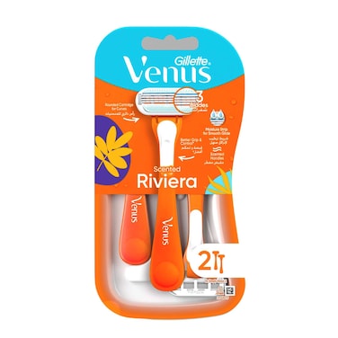 Venus Scented Riviera Woman's Disposable Razor: 2 Razors