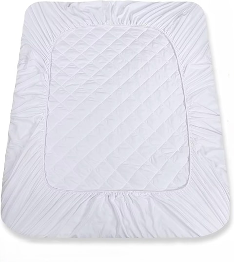 MAXQON Mattress Protector Cotton Soft Quilted, 100%Waterproof, Color White, Queen Size 160x200+25cm