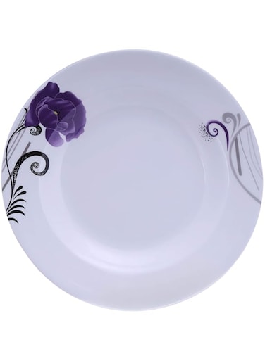 Royalford 10" Melamine Deep Plate - Soup Plates Pasta Plates   plate with playful Classic decoration, dishwasher safe   Ideal for Soup, Deserts, Ice Cream and More
