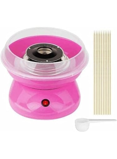Electric Cotton Candy Maker Machine &ndash; Homemade Sugar Floss with Detachable Splash Guard, Sugar Spoon &amp; 10 Bamboo Sticks, Perfect for Kids, Parties, and Snacks