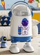 CHIC 12 Liter /3.2 Gallon Trash Bin with Lid,Cute Trash Can,Plastic Garbage Can with Swing Lid, Spaceman Wastebasket for Bedroom, Dorm, Living Room