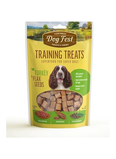 Dog Fest Training Treats Turkey &amp; Flax Seeds 90g
