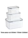 Kitchen Drain Fresh-Keeping Three-Piece Sealed Moisture-Proof Storage Box Microwaveable