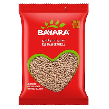 Bayara Red Masoor Whole, 400g