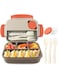 Generic Four-compartment Sealed Plastic Lunch Box, Lunch Box, Lunch Box, Microwave Heated Lunch Box (Beige kraft), JOANZ78
