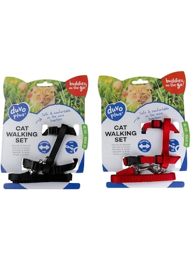 Duvo Cat Walking Set Uni Mixed Colors, Dimension:20-35cm x 10mm
