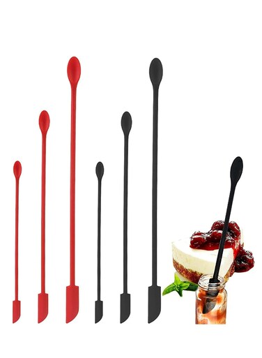 6 Pack Mini Silicone Spatulas, Jar Spatula Set, Double-Ended Tiny Spatulas for Kitchen and Beauty.