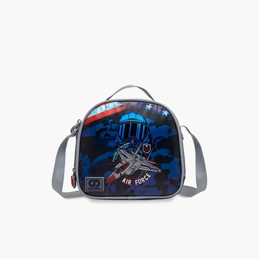 Lunch Bag-Aviation-Collection-1 Cmprt With Zip- (Polyester ) Multicolor \ 22.5X9.5X21