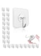 Duomama Transparent Adhesive Hooks - Heavy Duty Seamless Wall Hooks for Bathroom and Kitchen - Waterproof, 26 Pack with 13.2LB Max Load
