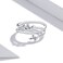S925 Sterling Silver Multi-loop Wicker Women Open Ring