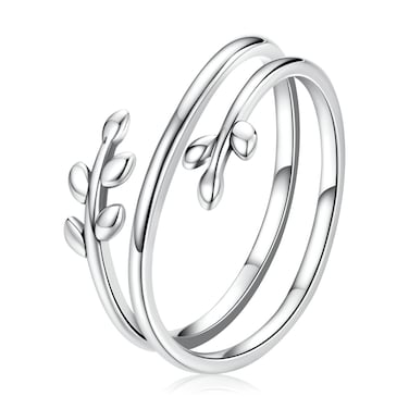 S925 Sterling Silver Multi-loop Wicker Women Open Ring