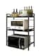 3 Tier Microwave Shelf for Kitchen Counter, Height And Width Adjustable Microwave Oven Rack
