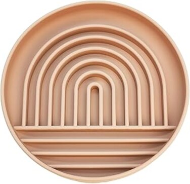 Sagreeny Silicone Slow Feeder Dog Bowls, Slow Down Pet Eating Speed for Prevent Choking Promote Digestion,7.5 in Wide, Anti-Gulping (Pink)