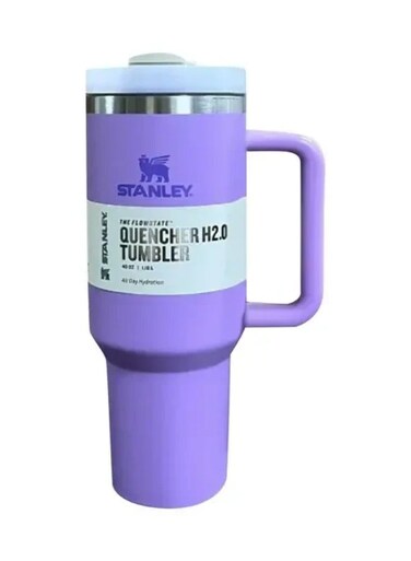 40 Oz Tumbler with Handle and Straw .&acirc;&euro;&ldquo;. Leak Resistant Flip Lid, Vacuum Insulated, Stainless Steel Portable Travel Mug &acirc;&euro;&ldquo;. Keeps Drinks Hot or Cold for Hours
