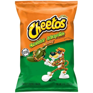 Cheetos Cheddar Jalapeno Flavored Corn Snacks, 226.8g