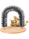 ANTOLE Cat Arch Self Groomer Massager, Cat Hair Brush For Grooming, Pet Back Grooming and Massaging, Pet Scratcher Pads Hair Cleaner