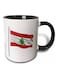 Lebanon On A Flag Pole Over White Lebanese Mug Multicolour