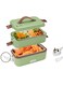 Lunch Box, 2-Layer Portable Food Heater &amp; Warmer with 15-Minute Fast Heating, Leak-Proof Self-Cooking Container for Office, Home, Travel, Students &amp; Adults