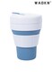 Portable Silicone Collapsible Coffee Cup - 16oz, Heat-Resistant, BPA-Free, Perfect for Travel, Outdoors, Camping, Hiking &amp; On-The-Go, Convenient, Durable, Reusable, Blue, Compact Design