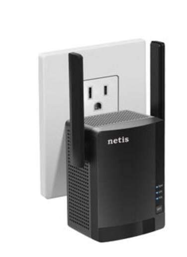 Netis E3 AC1200 Wireless Dual Band Range WiFi Extender with WPS One Button Setup, 2 High Gain Antennas and Wired Expansion Port