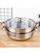 Aokraty 2-Tier Stainless Steel Steamer, 7-Inch Multi-Layer Steamer Pot With Handles On Both Sides, Steamer Capsule Bottom With Glass Lid - Dumpling Steamer Food, Steam Pot, Veggie Steamer
