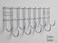 Wall-Mounted Hook Rail - Stainless Steel Towel Bar with Hanging Hooks for Bathroom Kitchen - Utensil Hanger Accessory Organizer Silver Pack of 1