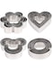 20 Pack Cookie Cutter set, Mini Cookie Cutters, Mickey Heart and Flower Round Shapes, Cookie Cutters Molds, Stainless Steel Baking Tools, Used for Kitchen Baking Family Party