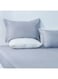 HOME Bliss 3 - Pieces Cotton Super King Fitted Sheet Set - Grey - 200x200 + 35 cm 50x75 cm   100% Cotton - 144 Thread Count Bedding Set For Bedroom
