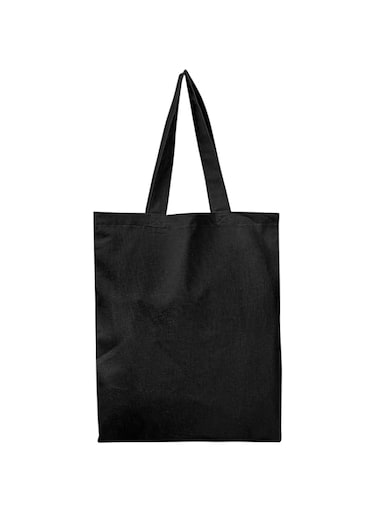 BagzDepot Set of 6 - Reusable 100% Cotton Canvas Tote Bags   Convenient &amp; Environmentally Friendly Grocery &amp; Shopping Bags   Budget Friendly, Wholesale, Thick Bags One_Size Black TB100-6