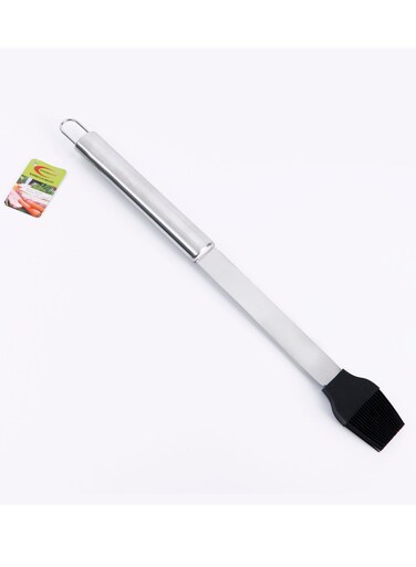 Stainless Steel Barbecue BBQ Silicone Basting Brush 43cm