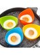 Ruiwin Egg Poacher Cups, Egg Boiler Mold Cup, Silicone Egg Poachers, Egg Poaching Cups with Ring Standers, Poached Egg Cups for Microwave Air Fryer Stovetop Egg Cooking, Non-Stick BPA-free, Set of 4