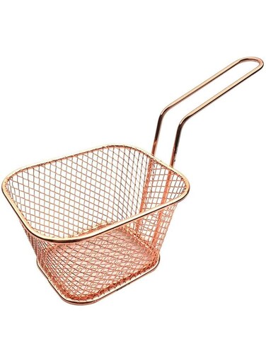 U-HOOME Stainless Steel Mini French Fries Basket Square Fryer Baskets, FDA Grade French Fries Holder Kitchen Cooking Tool