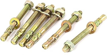 AL ARQAM Yellow Zinc Plated Expansion Bolt Anchors Gecko Car Repair Bolts M12x120mm 6pcs