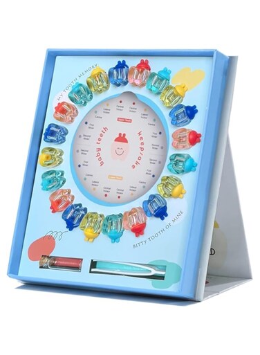 Tazweeq Tooth Fairy Box for Boys, Tooth Boxes for Lost Teeth for Kids, Newborn Baby Birthday And Shower Gift, Museum of Dental Exhibits