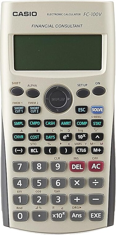 Casio FC100V Financial Calculator, Silver