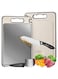 Titanium Cutting Board Pro   100% Pure Titanium &amp; Wheat Straw with Knife Sharpener + Guards, Finger Guard &amp; Juice Groove   Scratch-Free Chopping Board