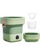 Mini Portable Washing Machine with Spin Dryer, Upgraded 9 Litre Capacity, Foldable Design Mini Washing Machine Light weight for Baby Clothes, Underwears. Green, Light pink, Purple [Pack1] (Green)