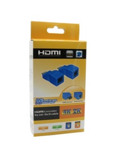 HDMI to RJ45 Extender,HDMI Converter Repeater, 2 Pack HDMI Extender Transmitter and Receiver Network RJ45 Over Ethernet LAN Cat 5e / 6 / 6e, Support HDTV 1080P 3D